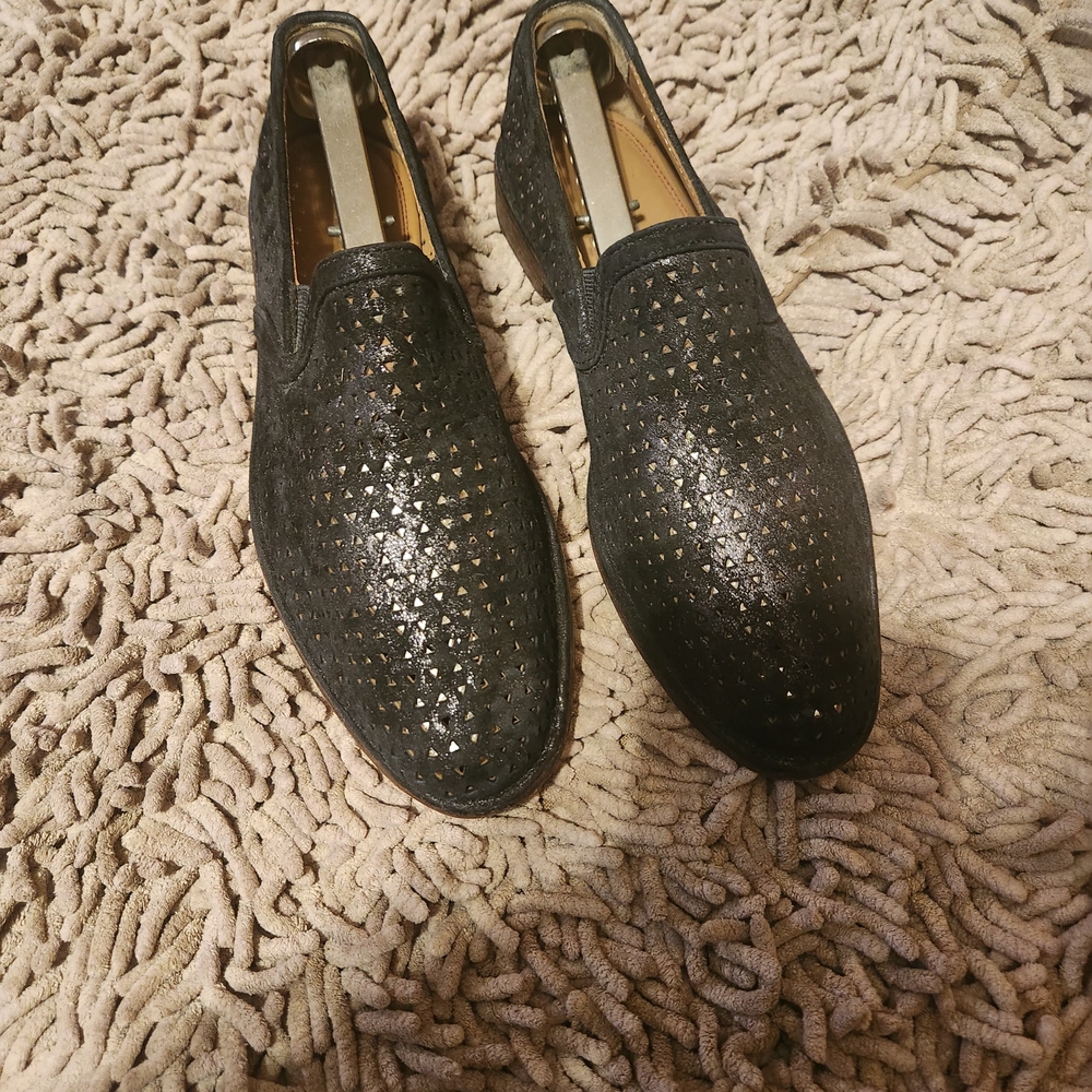 Trask Black Ladies  Perforated Loafers